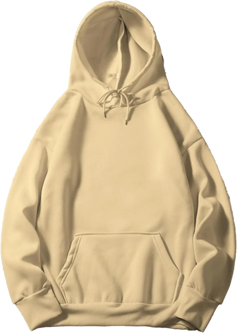 Women's Casual Hoodie Sweatshirts Long Sleeve Loose Pullover Tops Drawstring Solid Lightweight Blouses with Pockets