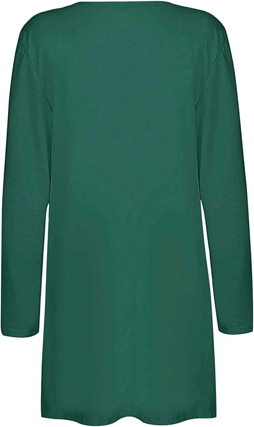 Womens Casual Lightweight Long Sleeve Cardigan Soft Drape Open Front Fall Dusters Sweaters Outwear Coat with Pockets