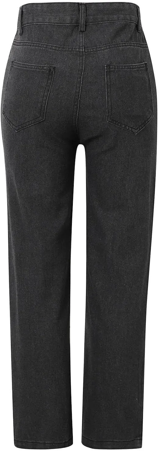 Women's High Waisted Straight Leg Jeans Trendy 2025 Casual Soft Loose Boyfriend Denim Pants with Pockets