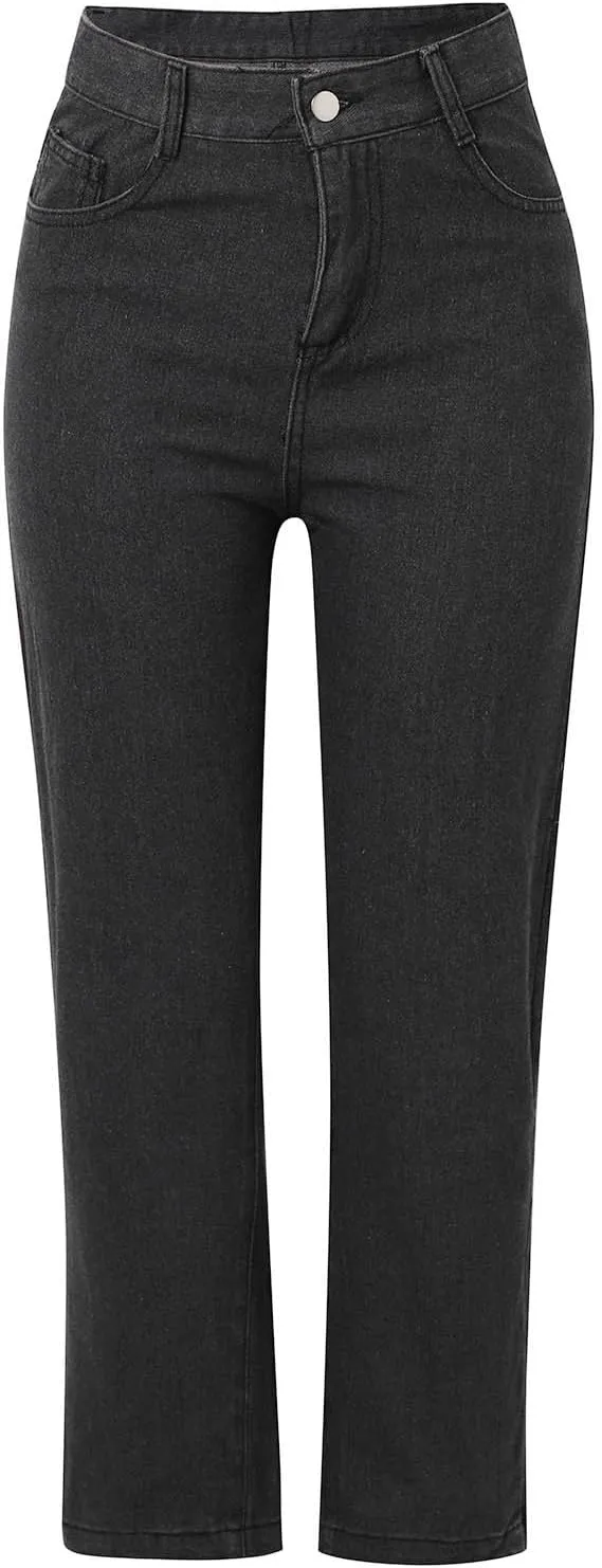 Women's High Waisted Straight Leg Jeans Trendy 2025 Casual Soft Loose Boyfriend Denim Pants with Pockets