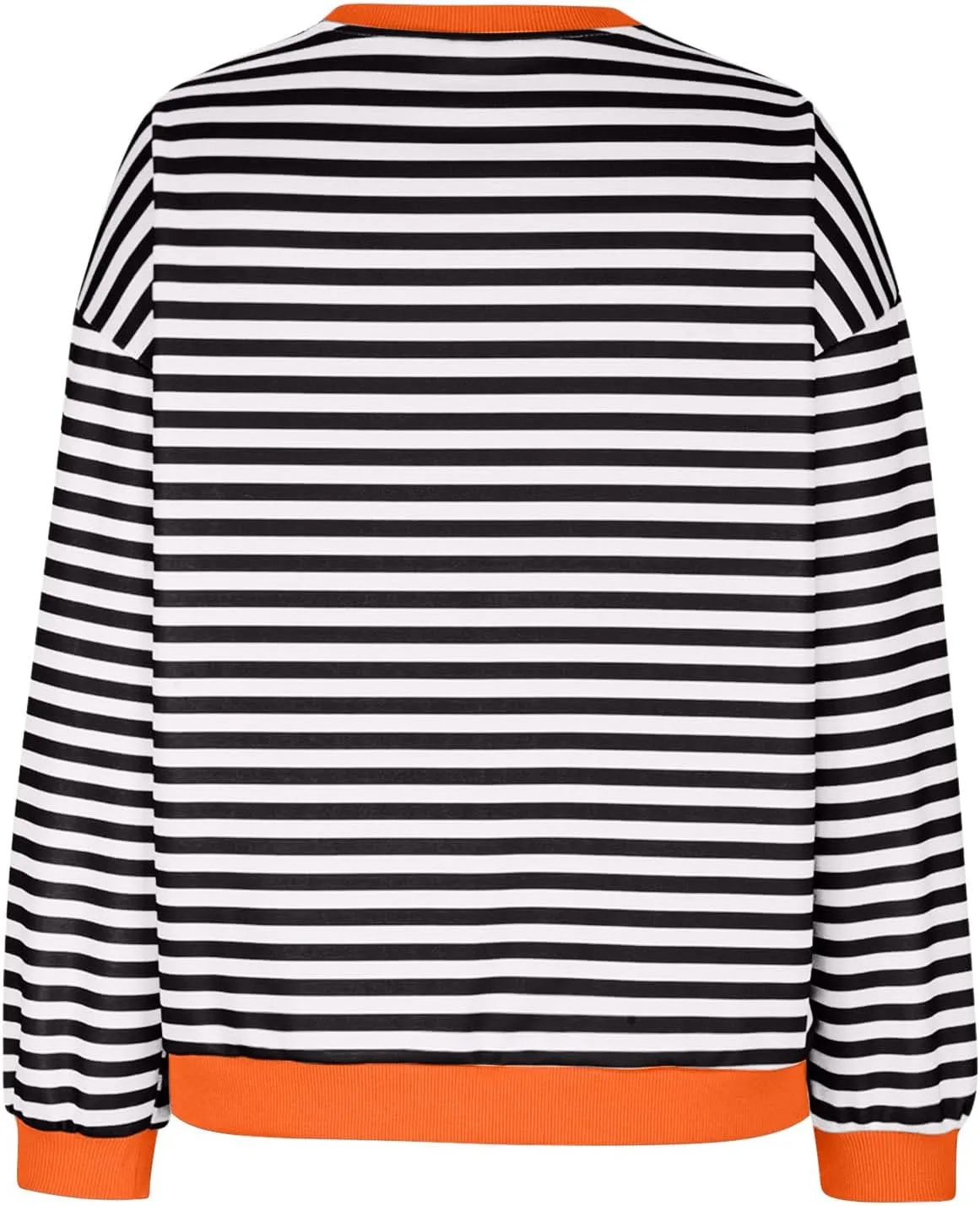 Women's Oversized Striped Color Block Sweatshirts Tops Long Sleeve Crewneck Baggy Y2k Preppy Pullover Shirt Blouse