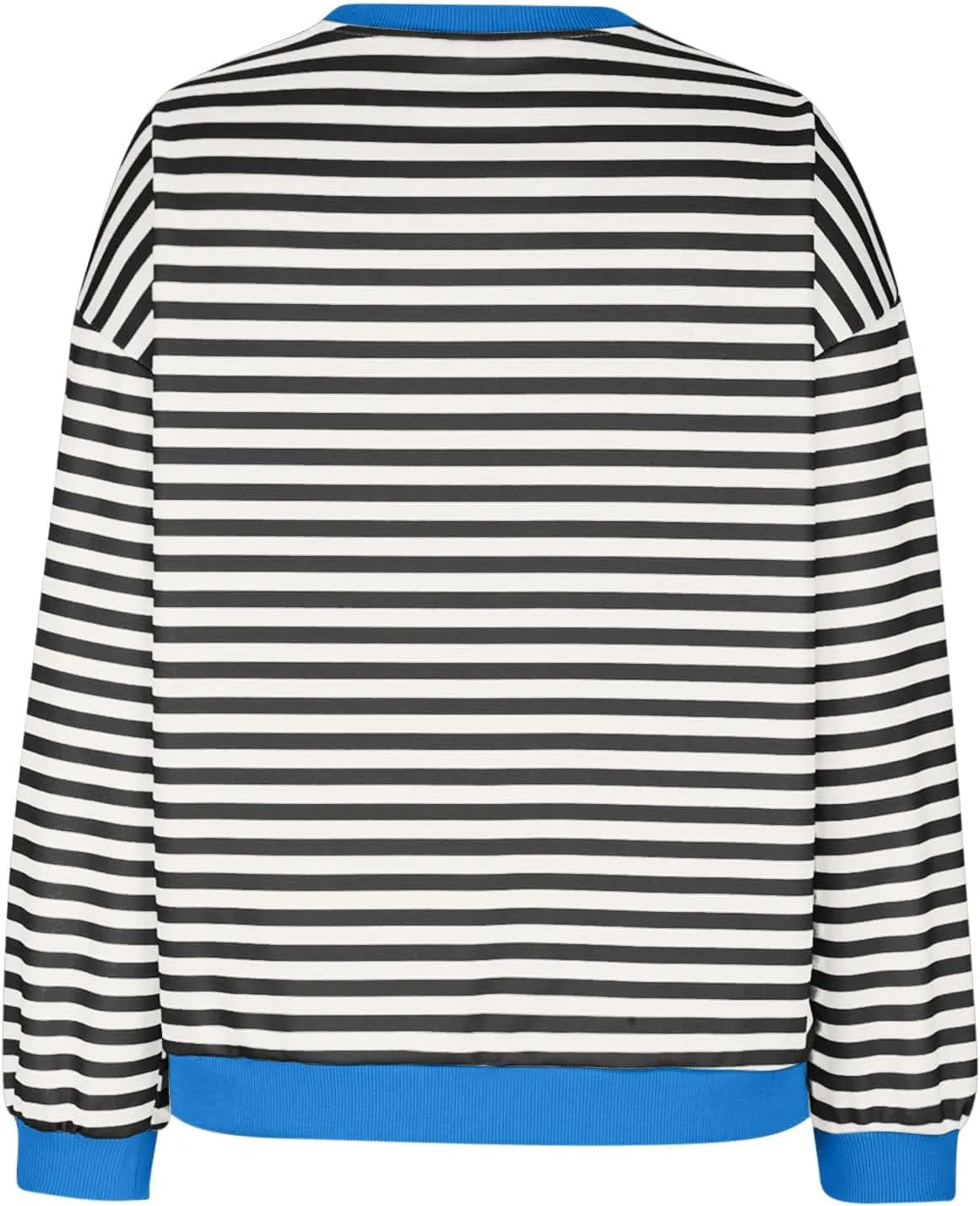 Women's Striped Long Sleeved Shirts Loose Casual Sweatshirts Round Neck Pullover Tops Blouses Fall Fashion Clothes