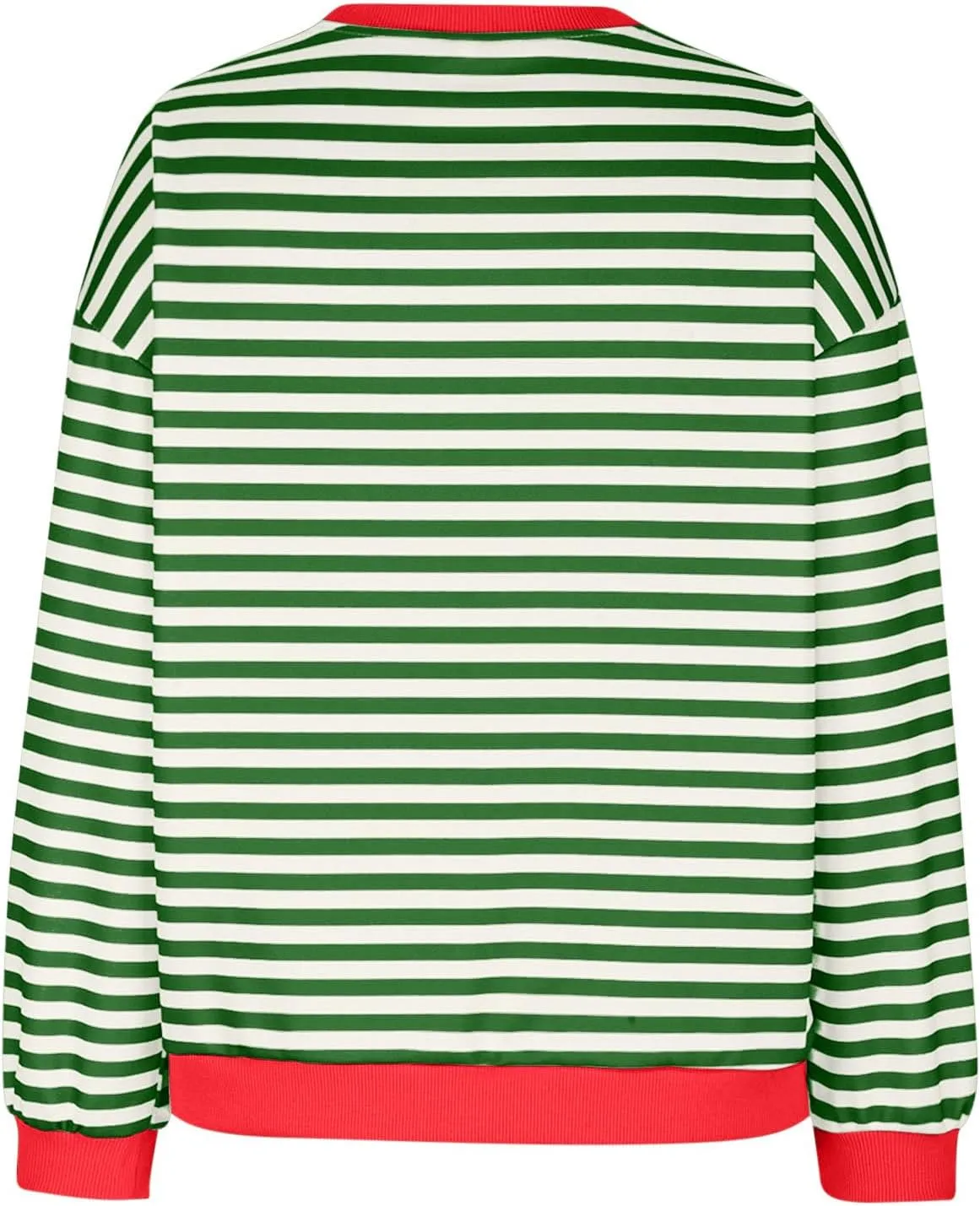 Women's Striped Long Sleeved Shirts Loose Casual Sweatshirts Round Neck Pullover Tops Blouses Fall Fashion Clothes