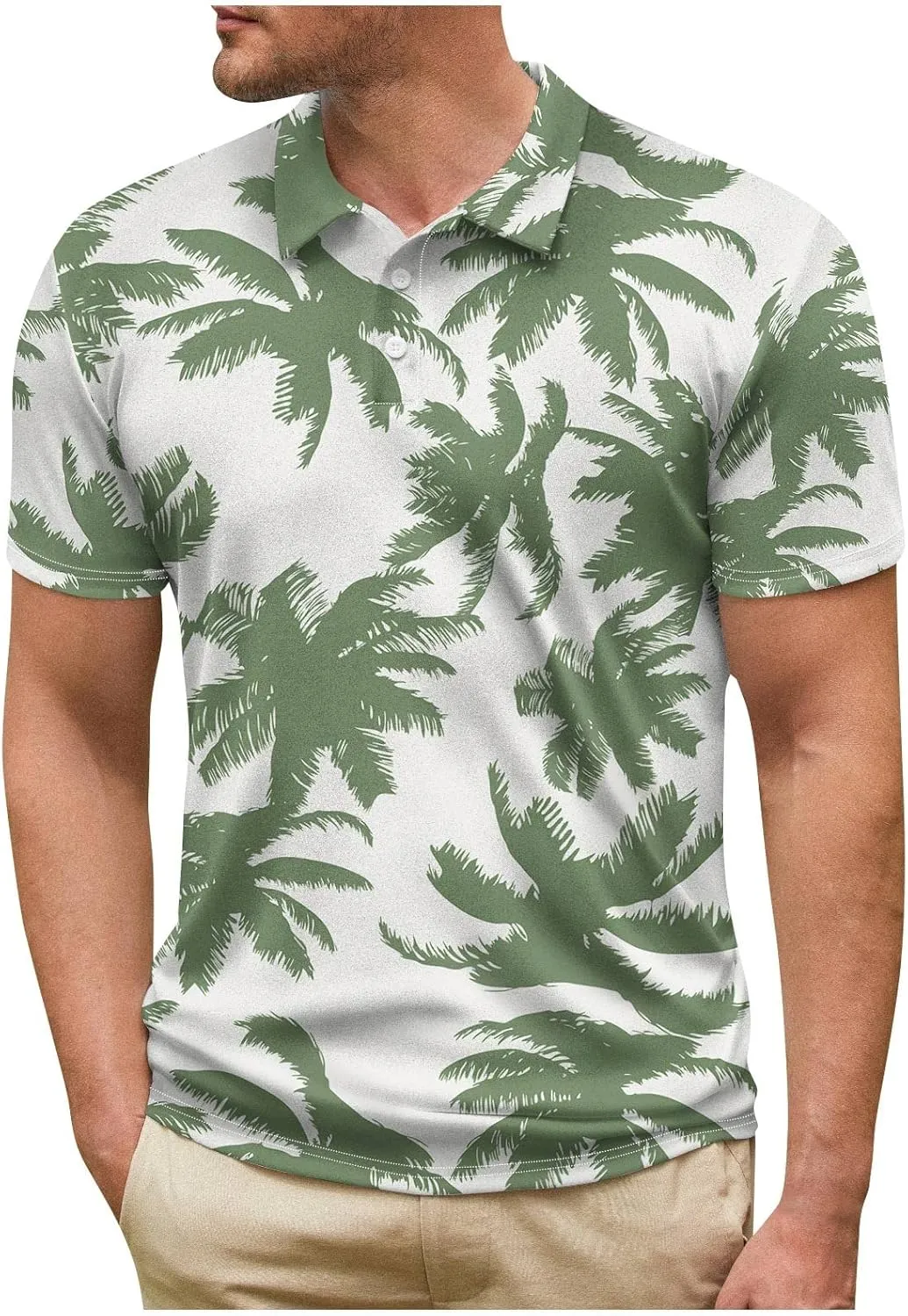Ymosrh Men's Graphic Polo Shirts Short Sleeve Casual Business T Shirts Lightweight Golf Shirts, M-5XL