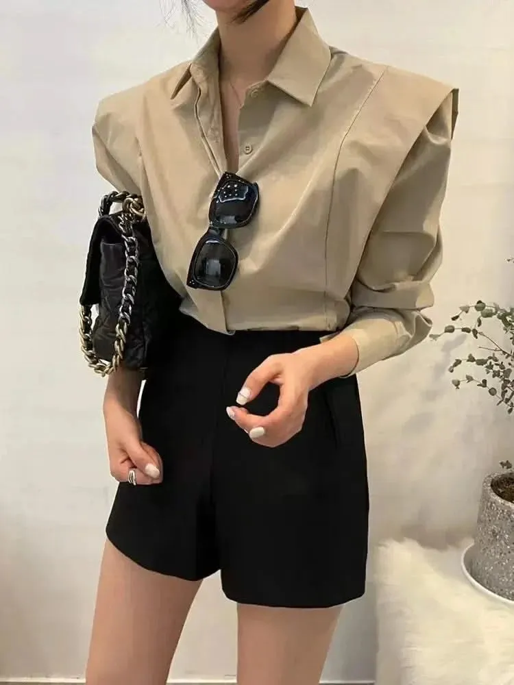 YUKIESUE Women's Long-Sleeve Loose Blouse