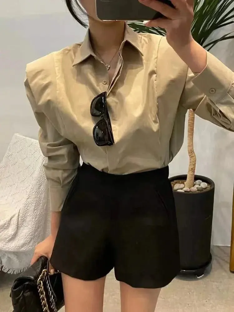 YUKIESUE Women's Long-Sleeve Loose Blouse