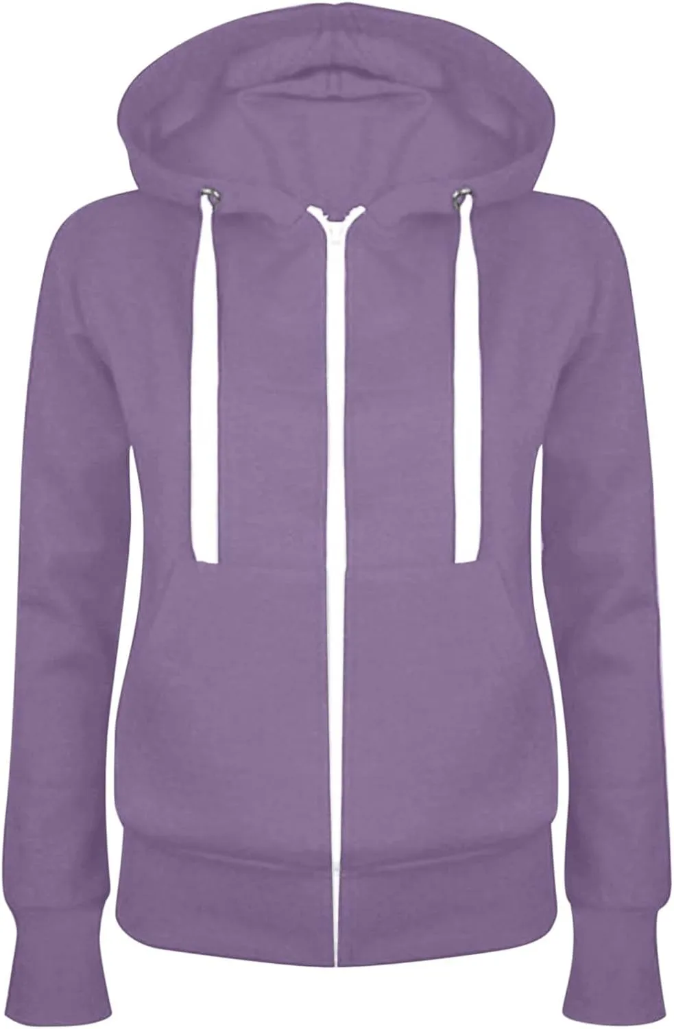 Zip Up Y2K Hoodies for Women Long Sleeve Fall Sweatshirts Oversized Casual Sweater Coats Jacket with Pocket
