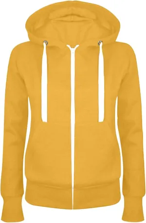Zip Up Y2K Hoodies for Women Long Sleeve Fall Sweatshirts Oversized Casual Sweater Coats Jacket with Pocket